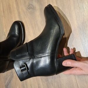 Filippa K Black Leather Heeled Ankle Boots (Size EU 37/US 5.5)